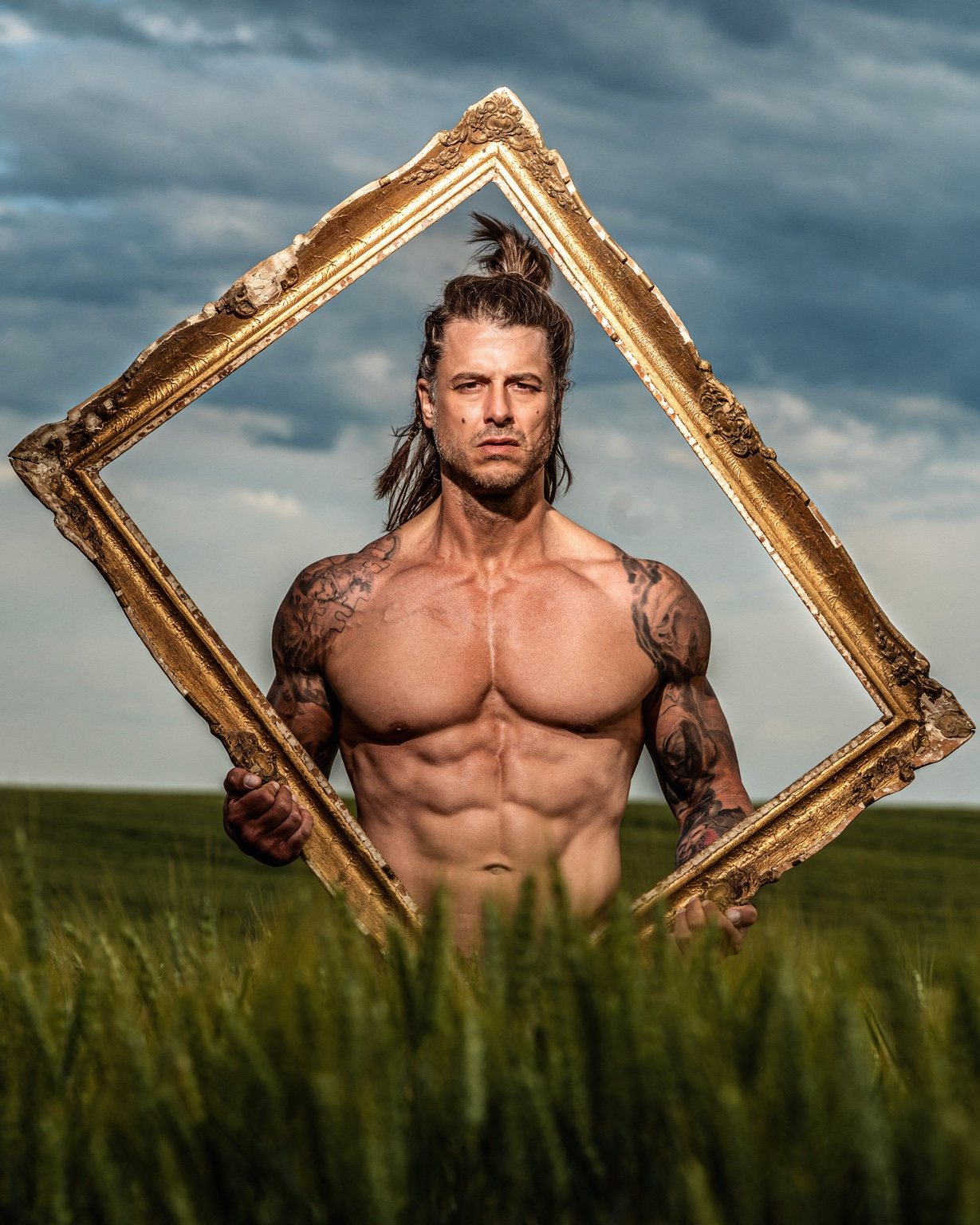 Portrait inside a gold frame — personal brand series cover